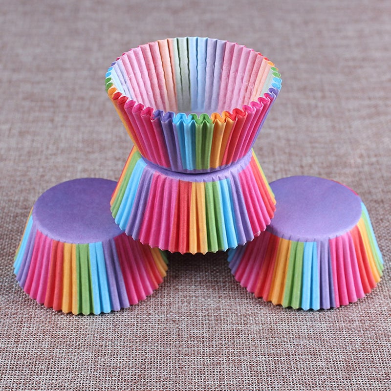 STARUBY Cupcake Baking Paper Cups Muffin Cupcake Liners Colorful Rainbow Combo Disposable Baking Cups Set Standard Size,Pack of 400 - Image 3